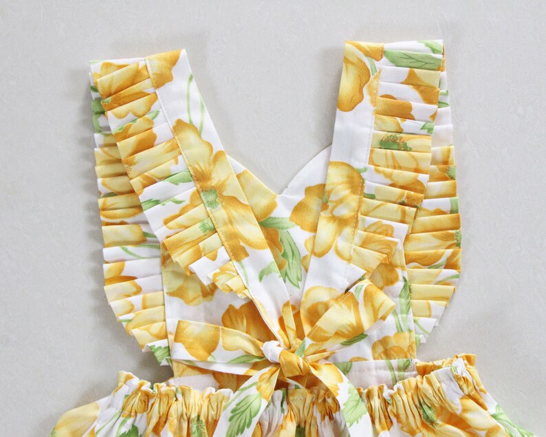 daffodil baby girl dresses yellow little girls dresses cake smash dress first birthday dress apron dress pinafore dress yellow baby dress