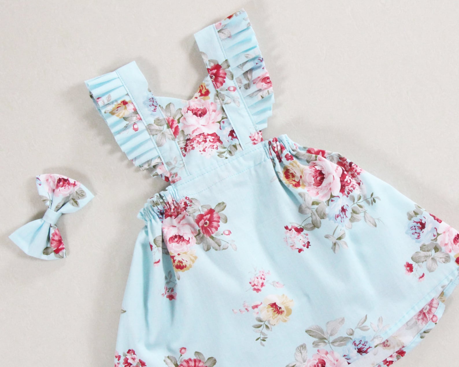 Light Blue Floral Dress Little Girls Dresses Baby Girl Dresses - Etsy