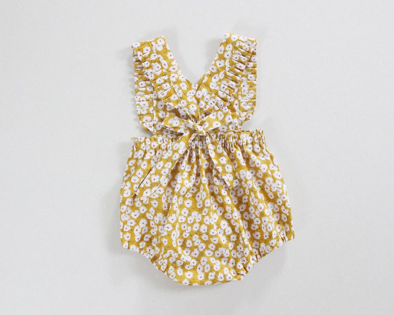 Mustard Baby Girl Clothes Baby Girl Romper Baby Girl Outfits Etsy