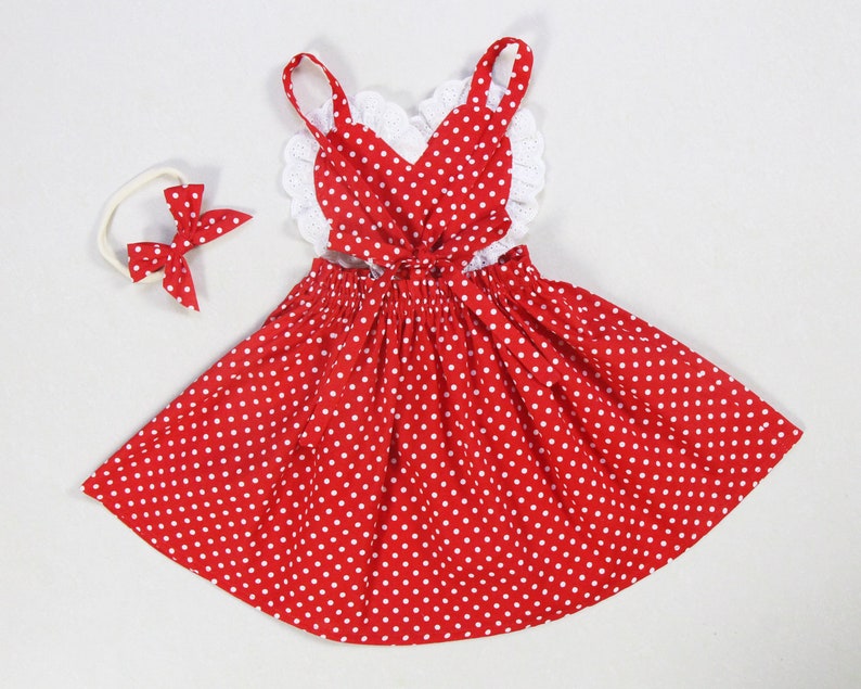 Baby Girl Valentine's Dress Red Polka Dot Baby Girl Dress Etsy