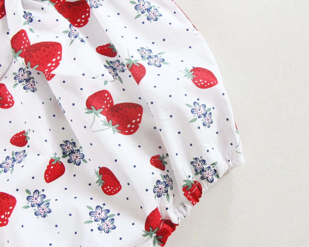 Strawberry Baby Romper Baby Girl Romper Baby Girl Clothes Red - Etsy