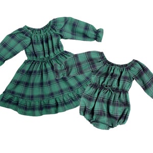 sibling holiday dresses Red Christmas Sibling Outfit Set, Matching Candy Cane Dress & Romper, Holiday Smocked Outfit, Big Sister Little Sister Christmas Clothes