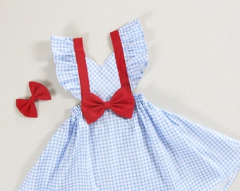 Dorothy costume baby girl dresses Halloween Costume Wizard of Oz dress little girls dresses Dorothy birthday dress baby clothes outfits