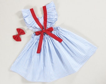Girls Hallowen Costume Dorothy costume baby girl dresses Wizard of Oz dress little girls dresses Dorothy birthday dress baby clothes outfits