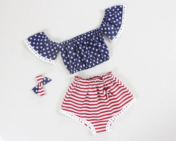 baby girl 4th of july bathing suit