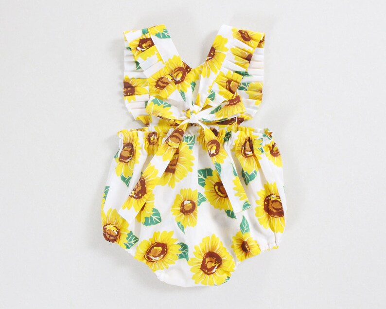 Sunflower baby girl clothes baby girl romper baby girl outfits Etsy