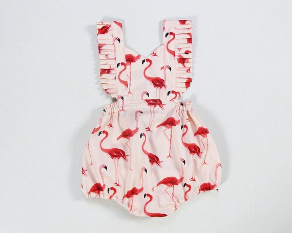 flamingo romper baby