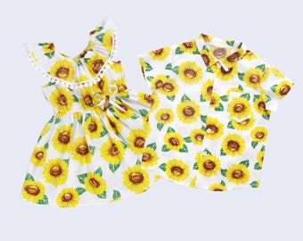 sunflower matching sister outfits big sister little sister outfits brother sister matching outfits cake smash matching sibling outfits