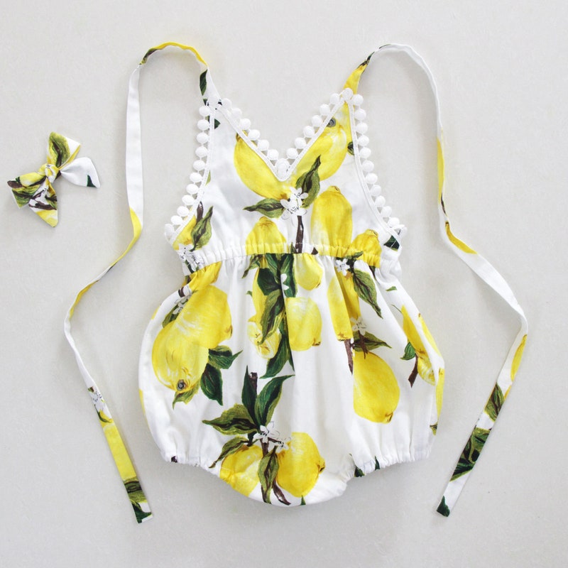 Lovable Foxy Family Yellow Baby Romper main image 1