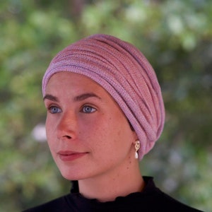 Pearly Pink Cover All Head wrap -Turban Wrap - Chemo Hair Scarf