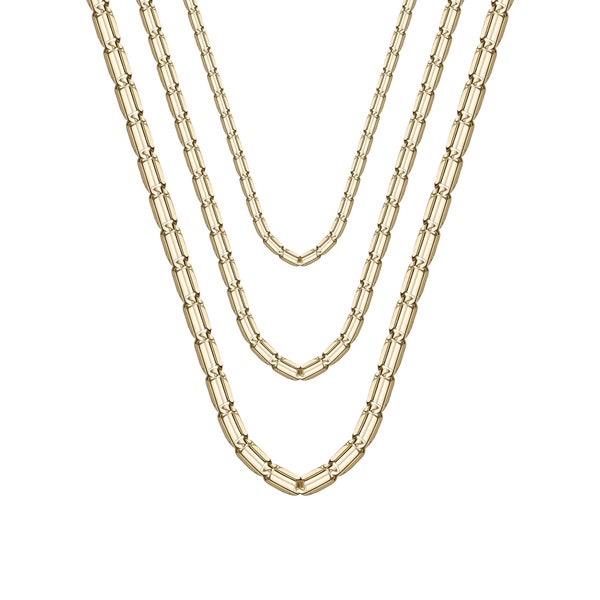 Solid 14K Italian Bamboo Baht Chain (BT-1, BT-2 & BT-3)