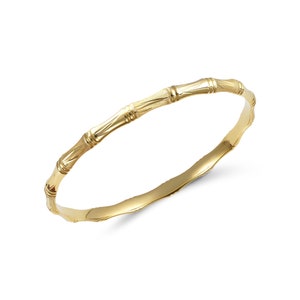 Semi Solid 14K 5MM Bamboo Bangle