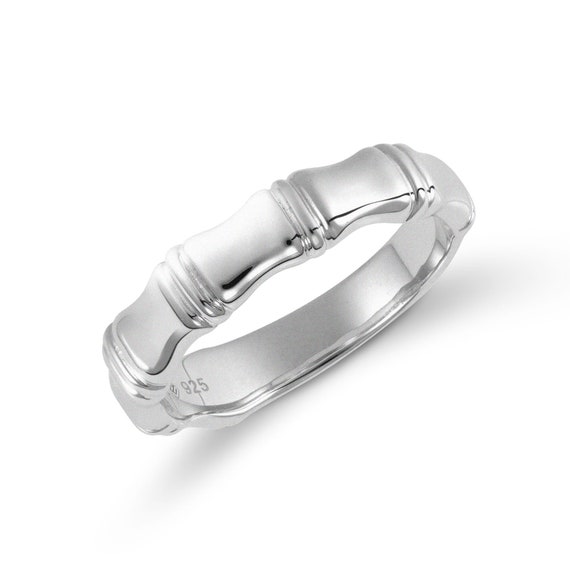 Solid Silver Men s Wedding Band Etsy