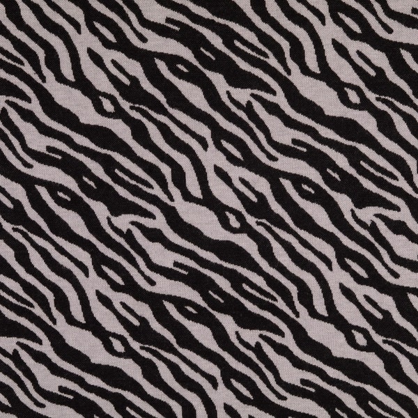 Strick Jacquard, „Zebra“ grau/schwarz