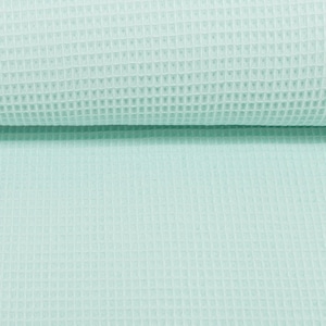 Waffle pique Nelson, light mint, 100260
