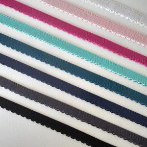 1 meter laundry elastic with curved edge, elastic cord