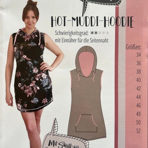 Paper sewing pattern Hot Muddi Hoodie, size 34-52