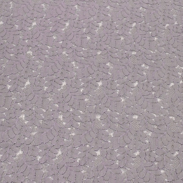 Tissu en dentelle de coton gris