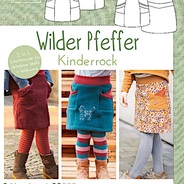 Papier-Schnittmuster Wilder Pfeffer, Kinderrock, Gr. 74-164