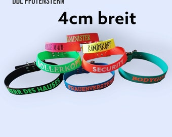 Biothane Halsband mit Personalisierung 40mm breit