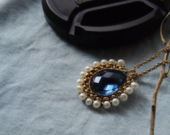 London blue Quartz necklace,summer Pendant Necklace,Gift For Her,boho chic necklace,Statement tiny pendants,Bridesmaid wire wrap Necklace
