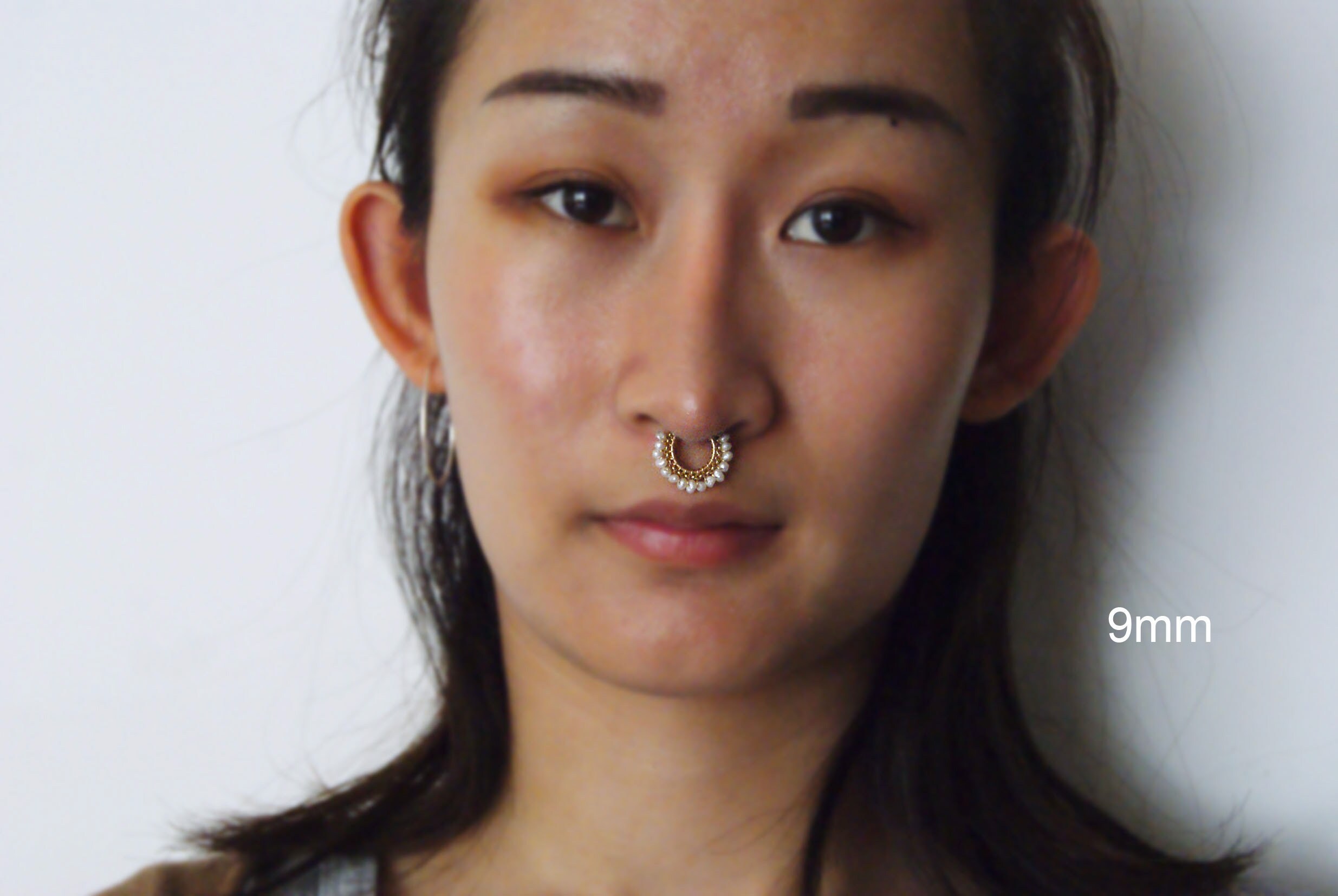 GOLD Faux Nose Ring,faux Septum Ring,fake Nose Ring,nose Ring,clip on