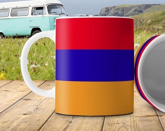 Cup flag Armenia countries flags gift Asia souvenir Armenia for travel enthusiasts women men work office globetrotters