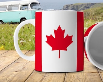 Cup flag Canada countries flags gift North America souvenir Canada for travel enthusiasts women men work office globetrotters