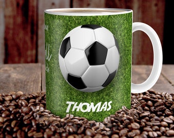 Mug football saying funny with name personalized life without football gift for football fans children men boys football coach
