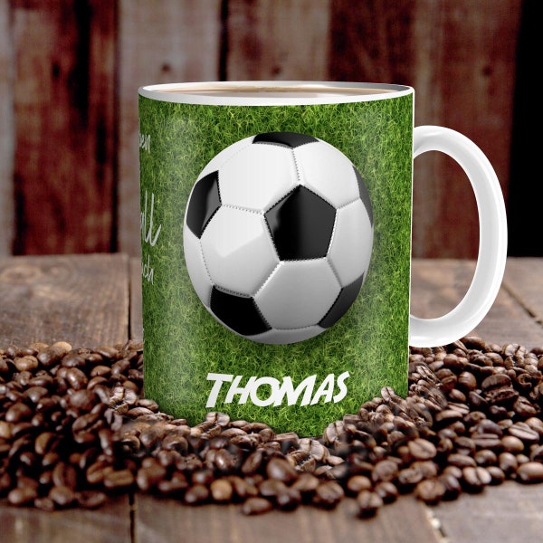 Tasse Fußball Spruch lustig mit Namen personalisiert Leben ohne Fussball Geschenk für Fußballfans Kinder Männer Jungs Fußballtrainer