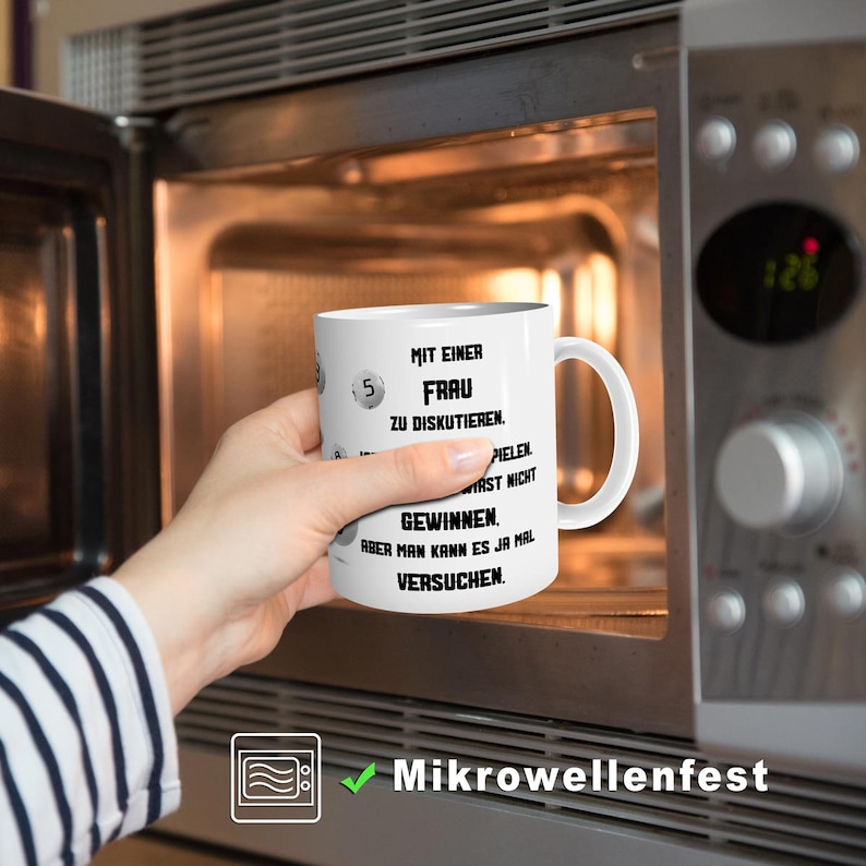 Gewinner Tasse mit Frauen Spruch lustig Lotto Diskussion Geschenk für