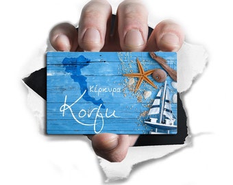 Fridge magnet strong island of Corfu magnet Corfu Greece gift souvenir Mediterranean Greece for travel enthusiasts women men