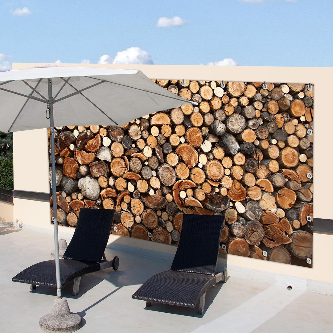 Großer Sichtschutz für Garten Terrasse Zaun Deko Banner Motiv Plane