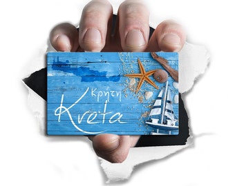 Kühlschrankmagnet stark Insel Kreta Magnet Crete Griechenland Geschenk Souvenir Mediterran Greece für Reiselustige Frauen Männer