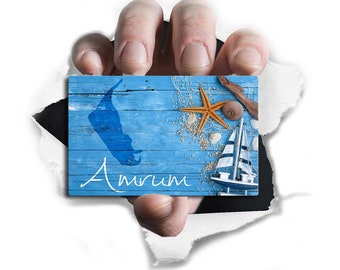 Fridge magnet strong island of Amrum magnet North Sea souvenir gift maritime for travel enthusiasts women men North Sea lovers