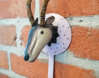 Beautiful wall hook with CAPRICORN motif, metal wall decoration, coat hook, children's room decoration, coat hook children's room furniture, gift birth