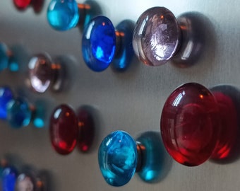 Glas Magnete, 90er Jahre Deko Perlen, Upcycling Geschenkidee, Neodym Magneten, Geschenk Kollegen, Werbegeschenk, Geburtstagsgeschenk