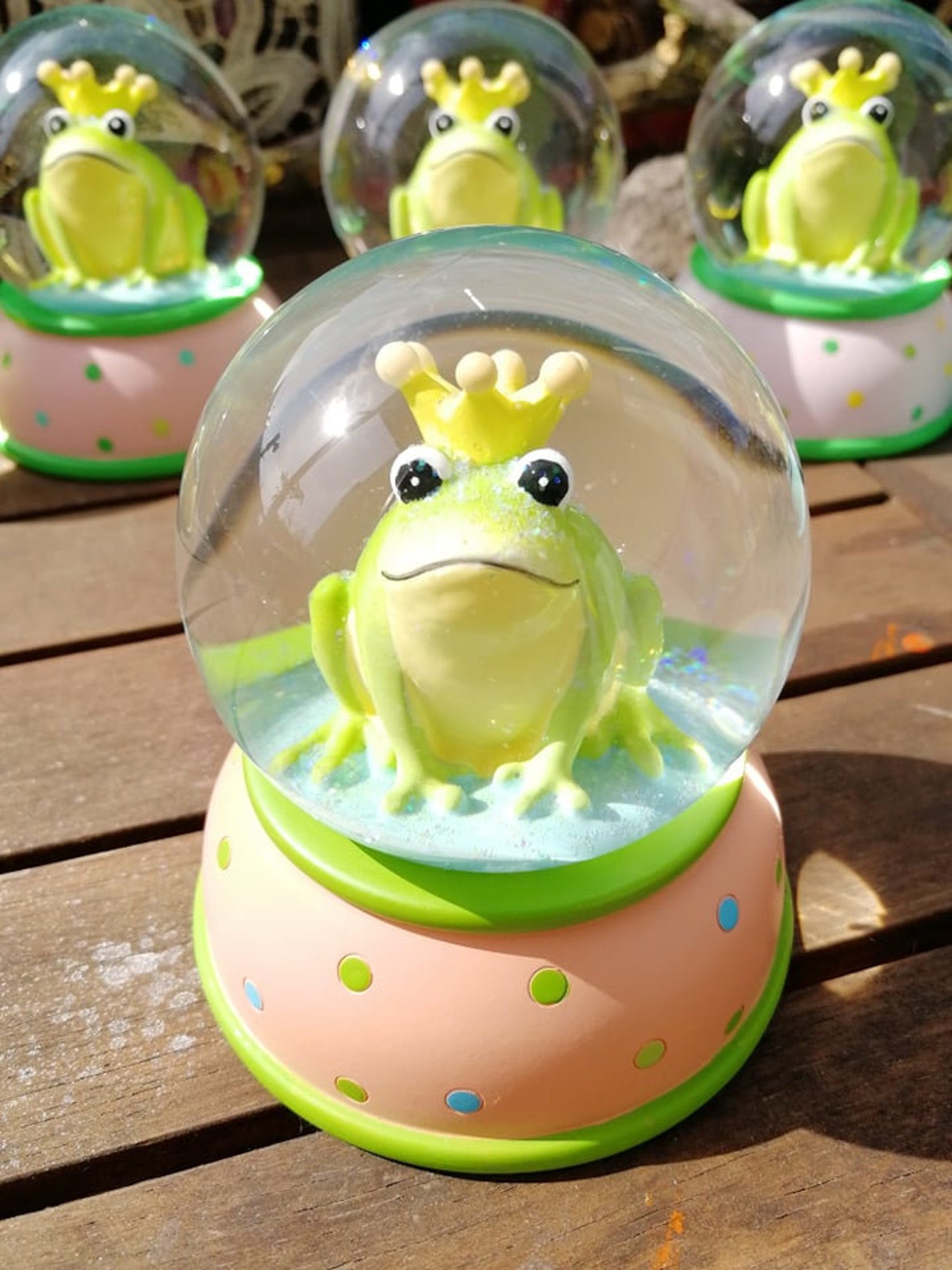 FROSCHKÖNIG Snow Globe Great Snow Globe With Dotted Base and Etsy