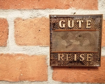 Farewell gift GUTE TRIP, wooden wall sign, resin decoration, travel voucher, cash gift, travel gift idea, travel planner, travel fund