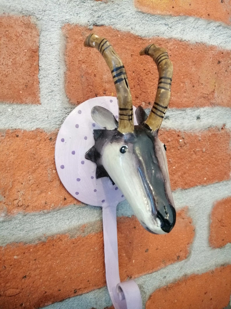 Schöner Wandhaken mit STEINBOCK-Motiv, Wanddeko Metall, Garderobenhaken, Kinderzimmerdeko, Kleiderhaken Kinderzimmermöbel, Geschenk Geburt zdjęcie 9