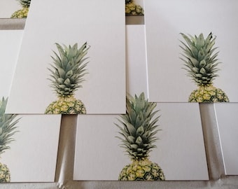 Fruchtige Grußkarte Ananas, Postkarte Obst Print, witzige Geschenkidee, Einladungskarte, Urlaubsgrüße, Sommer, witzige Glückwunschkarte