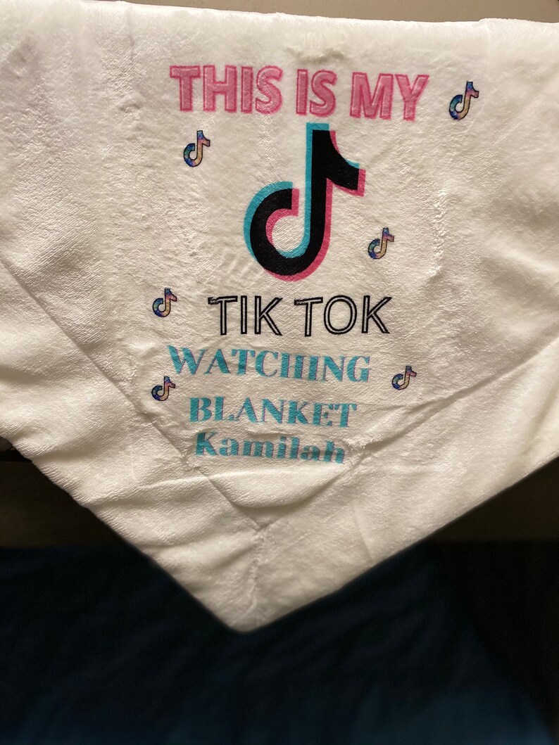 Tik Tok This Is My Tik Tok Watching Blanket Personalize Etsy