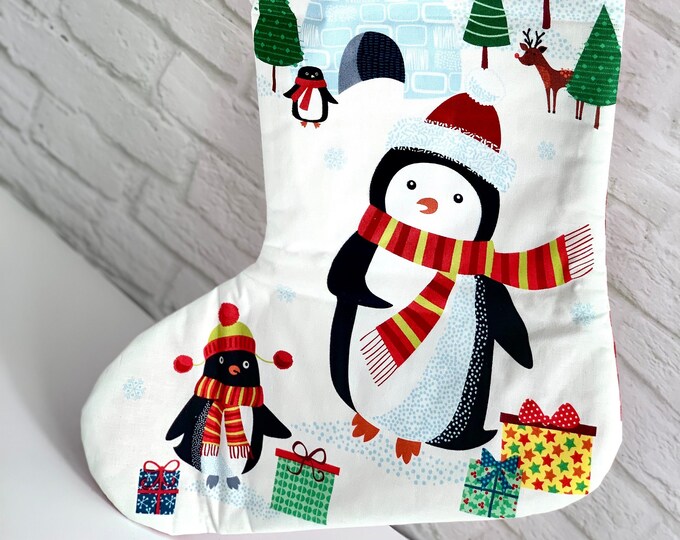 Santa stocking, Santa boot red - colored, Santa bag, Santa sock, Santa gift, Santa boot to fill, Christmas decoration