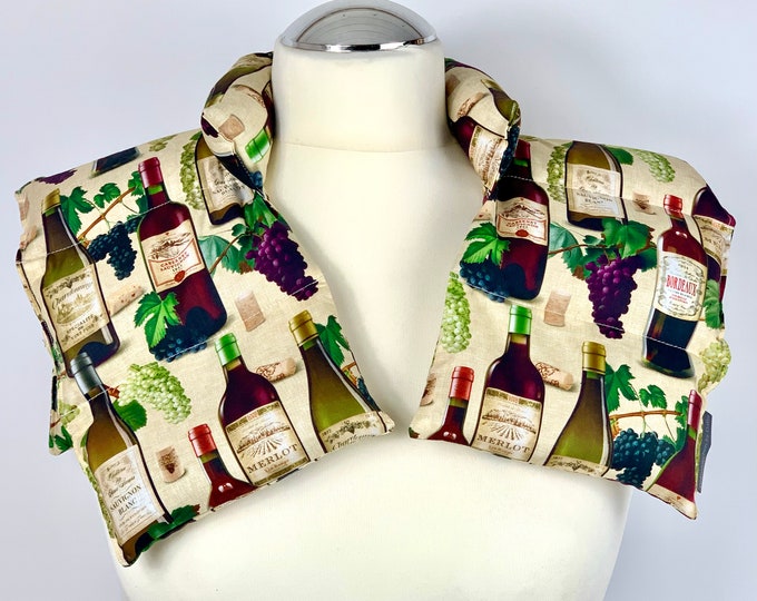 Rapeseed pillow, neck pillow, heat pad for wine lovers Christmas gift men and women