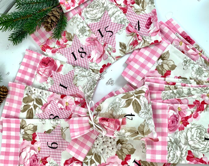 Advent calendar bags, Advent calendar for adults, Advent calendar for children, Advent calendar to fill, Advent calendar pink