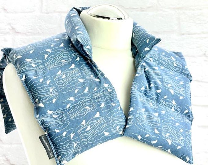 Rapeseed pillow blue birds, neck pillow, heat pad, Christmas gift for women men, birthday gift, Mother's Day