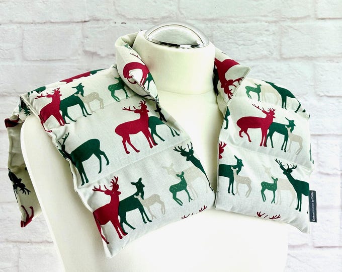 Rapeseed pillow deer, neck pillow, heat pad, Christmas gift for women men, birthday gift, Mother's Day
