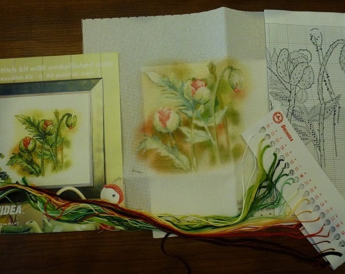 Embroidery picture to make yourself *Poppy* Corn poppy