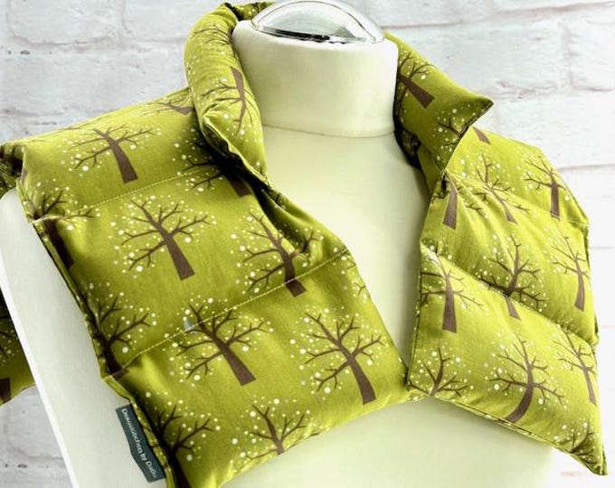 Rapeseed pillow green trees, neck pillow, heat pad, Christmas gift for women men, birthday gift, Mother's Day