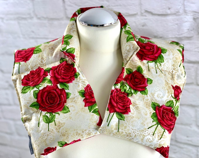 Heat pad, rapeseed pillow, cooling pad, cooling pad, rapeseed pillow, neck pillow, heat pad, rapeseed cream-red roses, Mother's Day